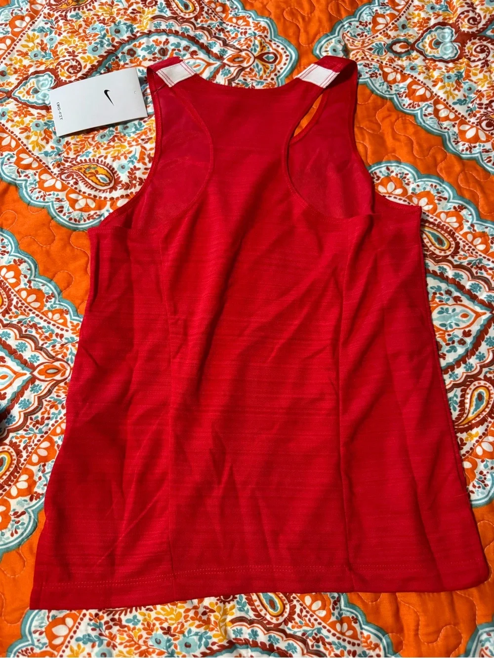 Nike Red & Maroon Girls' Athletic Tank Tops